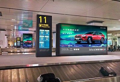 天津機(jī)場(chǎng)T2國內(nèi)到達(dá)行李轉(zhuǎn)盤上方LED