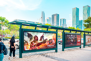 全國候車亭廣告案例，院線電影北京候車亭廣告，廣州候車亭廣告，深圳候車亭廣告