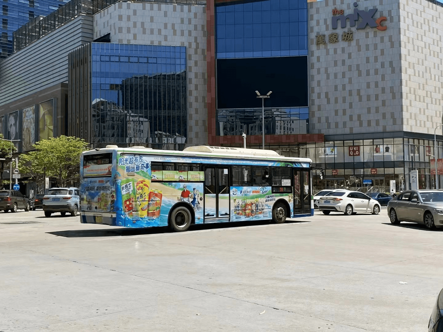 汕頭公交廣告價(jià)格多少錢？汕頭巴士車身廣告外車身貼紙線路案例圖