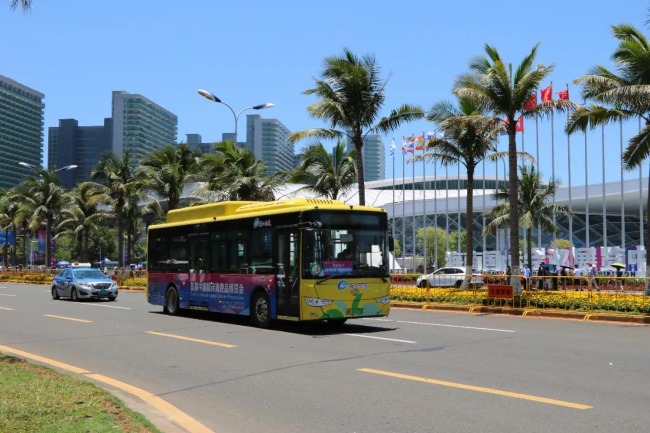 海口公交車身外包車貼展會案例圖，海口公交巴士車身廣告價格收費