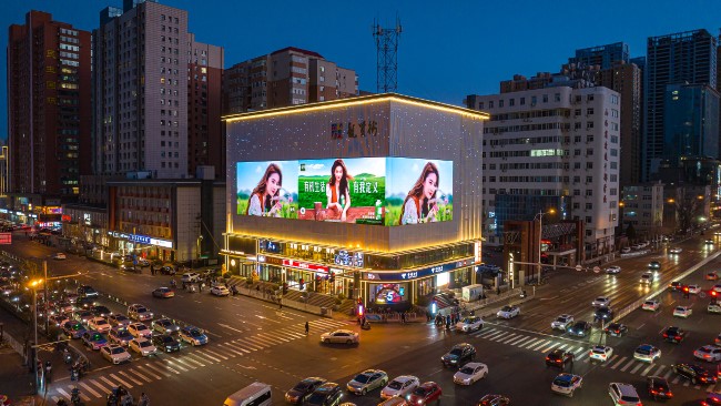 太原小店親賢街折角LED廣告投放，太原戶(hù)外大屏廣告價(jià)格