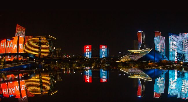 杭州錢江新城燈光秀大屏廣告投放，杭州地標樓體LED廣告價格